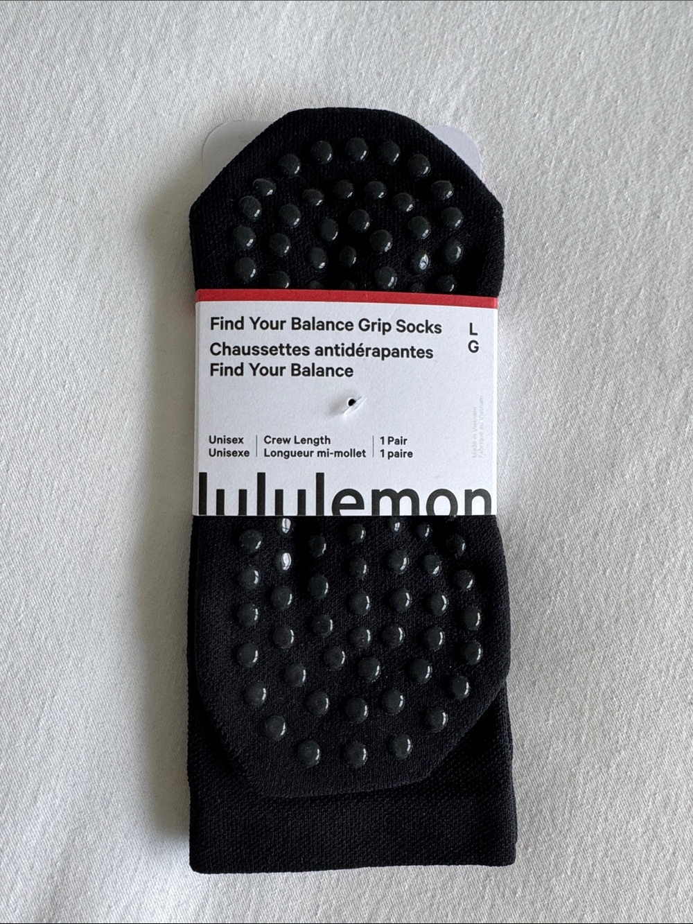 lululemon athletica Find Your Balance Grip Socks Black Size Large